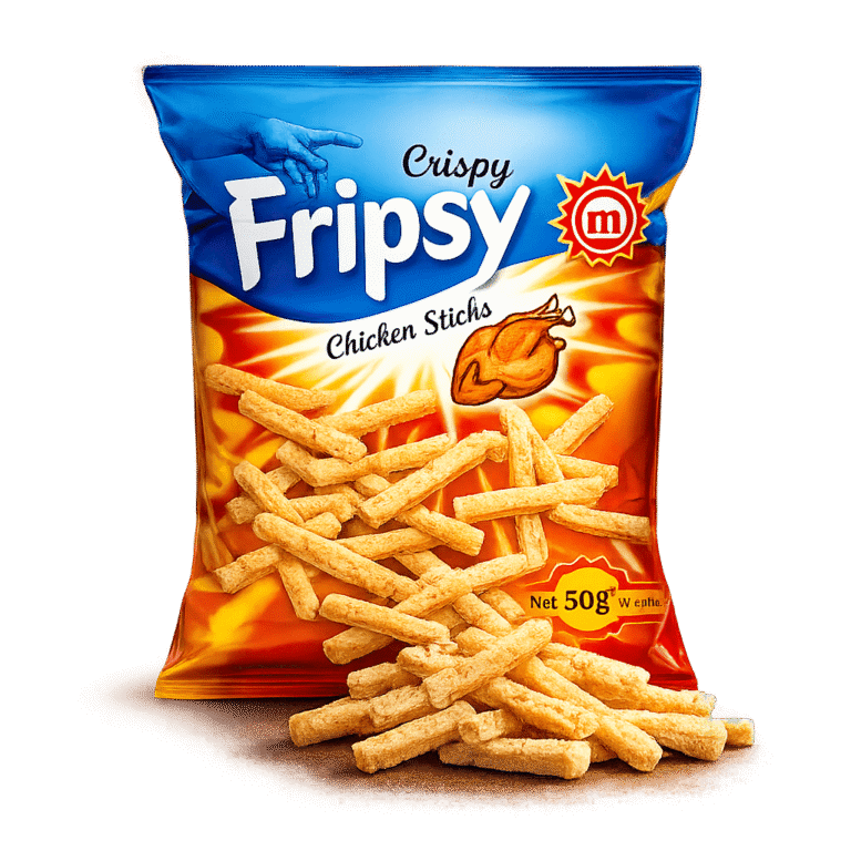 Асортимент снеків FRIPSY – Cheese, Chicken, BBQ, Pizza, Italian Mix та Sour Cream & Onion